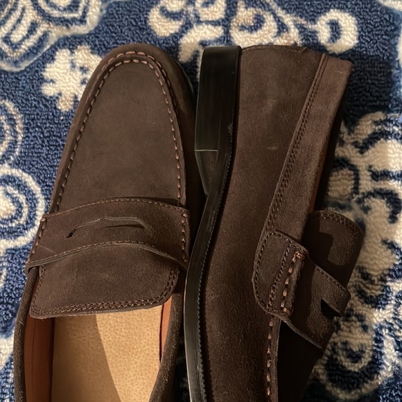 Men’s Lands End Suede Brown Penny Loafers! Size 9! Great condition! - Picture 8 of 9